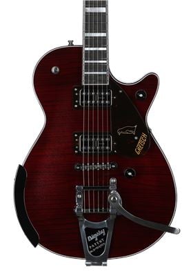 Gretsch G6134TFMNH Nigel Hendroff Guitar Dark Cherry Flame Top with Case Body View
